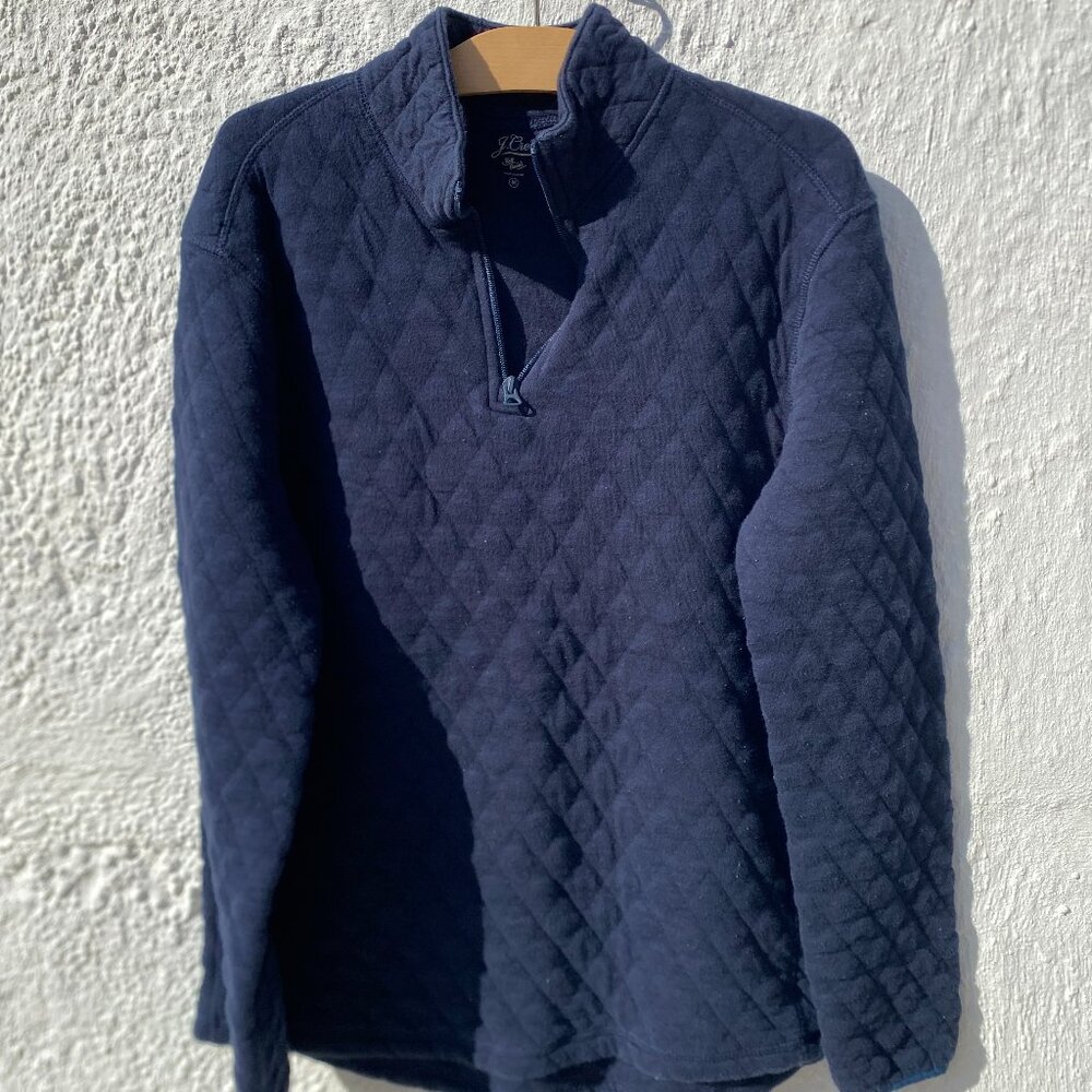 JCREW QUILT HALF ZIP JACKET